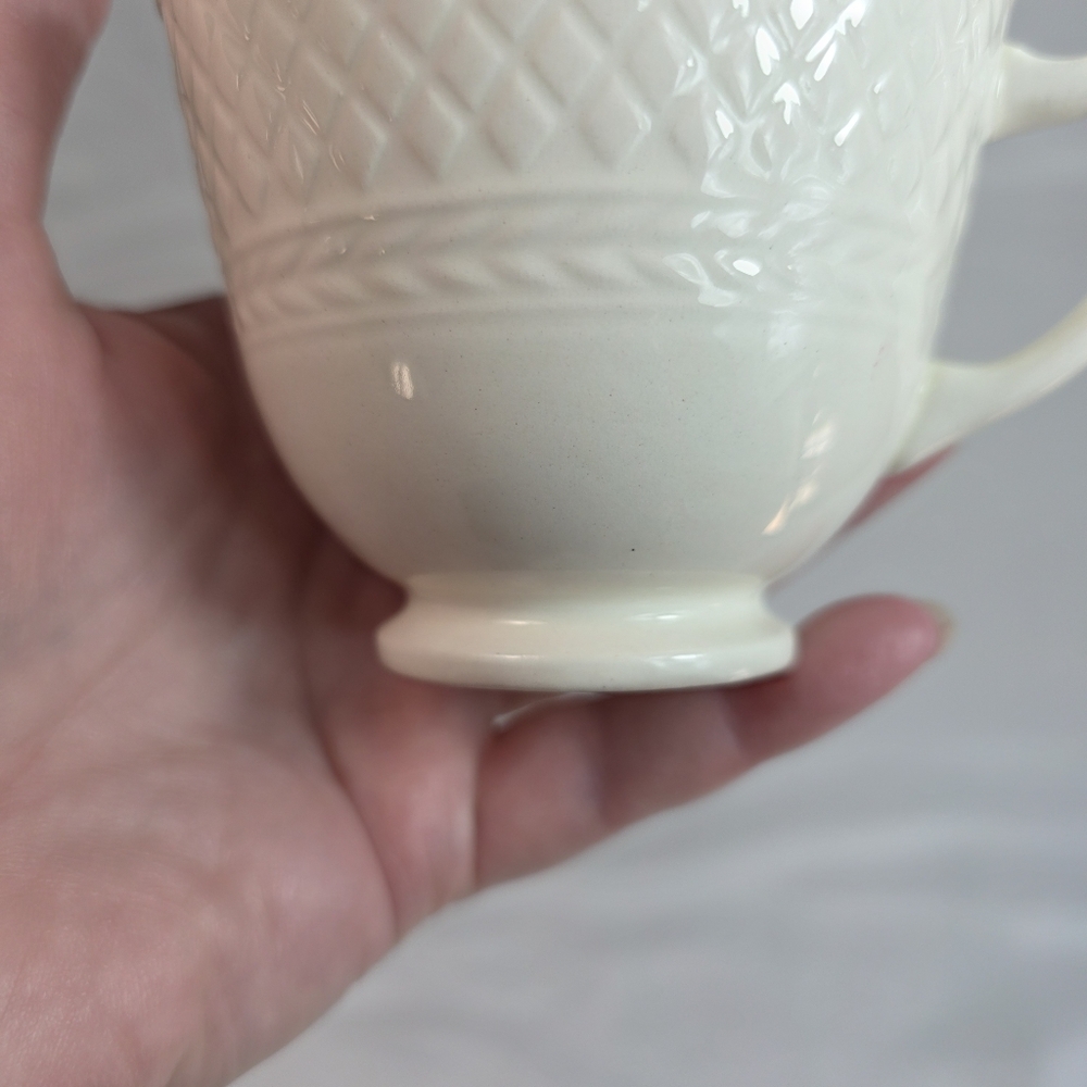 Spode Lady Anne Cup & Saucer Set Roses Center Sculptured Diamond Pattern Rim - Picture 4 of 14